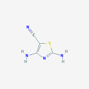 molecular formula C4H4N4S B3421404 diamino-1,3-thiazole-5-carbonitrile CAS No. 2147-51-5