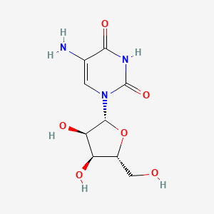 molecular formula C9H13N3O6 B3421405 5-Aminouridine 