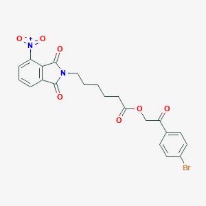 molecular formula C22H19BrN2O7 B342154 2-(4-bromophenyl)-2-oxoethyl 6-{4-nitro-1,3-dioxo-1,3-dihydro-2H-isoindol-2-yl}hexanoate 