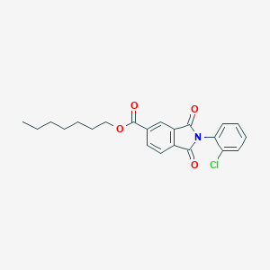 molecular formula C22H22ClNO4 B342164 Heptyl 2-(2-chlorophenyl)-1,3-dioxoisoindole-5-carboxylate 