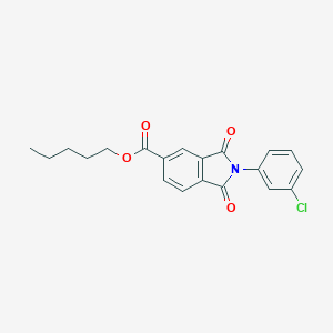 molecular formula C20H18ClNO4 B342166 Pentyl 2-(3-chlorophenyl)-1,3-dioxoisoindole-5-carboxylate 