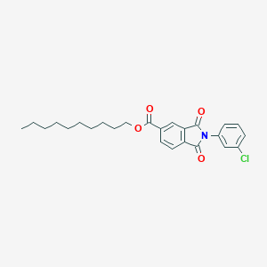 molecular formula C25H28ClNO4 B342169 Decyl 2-(3-chlorophenyl)-1,3-dioxoisoindole-5-carboxylate 