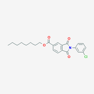 molecular formula C23H24ClNO4 B342170 Octyl 2-(3-chlorophenyl)-1,3-dioxoisoindole-5-carboxylate 