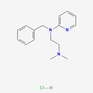 molecular formula C16H21N3.ClH<br>C16H22ClN3 B3421731 Tripelennamine Hydrochloride CAS No. 22306-05-4