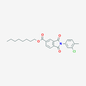 molecular formula C24H26ClNO4 B342176 Octyl 2-(3-chloro-4-methylphenyl)-1,3-dioxoisoindole-5-carboxylate 