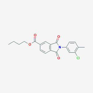 molecular formula C20H18ClNO4 B342177 butyl 2-(3-chloro-4-methylphenyl)-1,3-dioxo-2,3-dihydro-1H-isoindole-5-carboxylate 