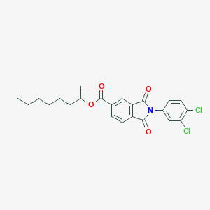 molecular formula C23H23Cl2NO4 B342182 Octan-2-yl 2-(3,4-dichlorophenyl)-1,3-dioxoisoindole-5-carboxylate 