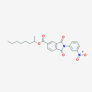 molecular formula C23H24N2O6 B342193 1-Methylheptyl 2-{3-nitrophenyl}-1,3-dioxoisoindoline-5-carboxylate 