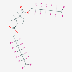 molecular formula C24H20F24O4 B3421979 Bis(2,2,3,3,4,4,5,5,6,6,7,7-dodecafluoroheptyl) 1,2,2-trimethylcyclopentane-1,3-dicarboxylate CAS No. 2355-57-9