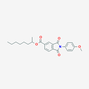 molecular formula C24H27NO5 B342198 Octan-2-yl 2-(4-methoxyphenyl)-1,3-dioxoisoindole-5-carboxylate 