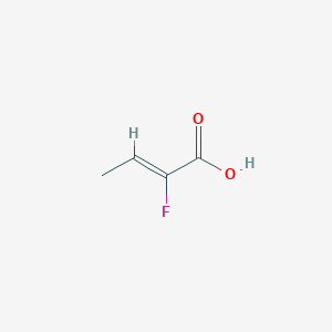 molecular formula C4H5FO2 B3422008 2-Fluoro-but-2-enoic acid CAS No. 2365-87-9