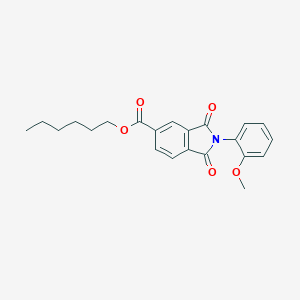 molecular formula C22H23NO5 B342206 Hexyl 2-(2-methoxyphenyl)-1,3-dioxoisoindole-5-carboxylate 