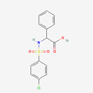 2-{[(4-Chlorophenyl)sulfonyl]amino}-2-phenylacetic acid