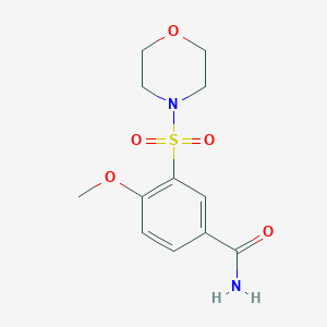 molecular formula C12H16N2O5S B342236 4-METHOXY-3-(MORPHOLINE-4-SULFONYL)BENZAMIDE 