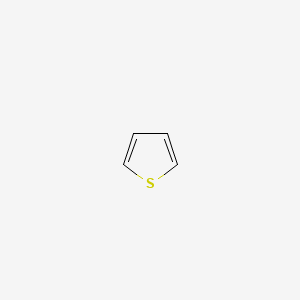 molecular formula C4H4S<br>C4H4S<br>SCH=CHCH=CH B3422377 Thiophene CAS No. 25233-34-5