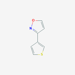 molecular formula C7H5NOS B034224 3-(Thiophen-3-yl)isoxazole CAS No. 103092-70-2