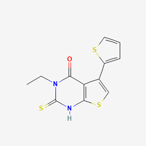 3-ethyl-2-sulfanylidene-5-thiophen-2-yl-1H-thieno[2,3-d]pyrimidin-4-one