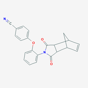 B342253 4-[2-(1,3-dioxo-1,3,3a,4,7,7a-hexahydro-2H-4,7-methanoisoindol-2-yl)phenoxy]benzonitrile CAS No. 5277-85-0