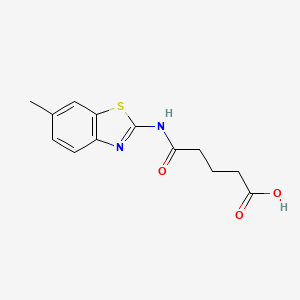 molecular formula C13H14N2O3S B3422615 5-((6-methylbenzo[d]thiazol-2-yl)amino)-5-oxopentanoic acid CAS No. 261505-38-8