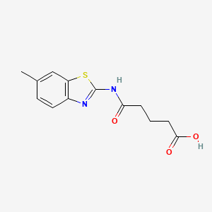5-[(6-Methyl-1,3-benzothiazol-2-yl)amino]-5-oxopentanoic acid