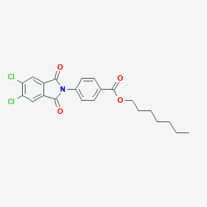 molecular formula C22H21Cl2NO4 B342296 heptyl 4-(5,6-dichloro-1,3-dioxo-1,3-dihydro-2H-isoindol-2-yl)benzoate 