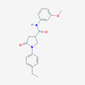 molecular formula C20H22N2O3 B342302 1-(4-ethylphenyl)-N-(3-methoxyphenyl)-5-oxopyrrolidine-3-carboxamide 