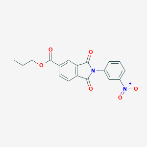 molecular formula C18H14N2O6 B342315 Propyl 2-(3-nitrophenyl)-1,3-dioxoisoindole-5-carboxylate 