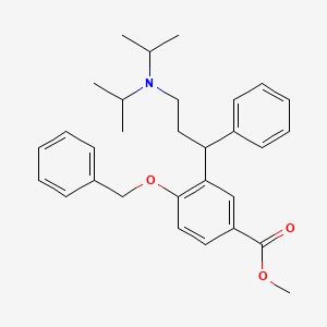 molecular formula C30H37NO3 B3423167 Methyl 4-(benzyloxy)-3-(3-(diisopropylamino)-1-phenylpropyl)benzoate CAS No. 286930-05-0