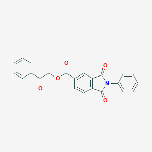 molecular formula C23H15NO5 B342320 Phenacyl 1,3-dioxo-2-phenylisoindole-5-carboxylate 