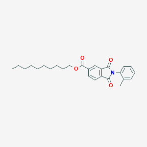molecular formula C26H31NO4 B342327 Decyl 2-(2-methylphenyl)-1,3-dioxoisoindole-5-carboxylate 