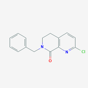 molecular formula C15H13ClN2O B3423425 7-Benzyl-2-chloro-5,6,7,8-tetrahydro-1,7-naphthyridin-8-one CAS No. 301666-66-0