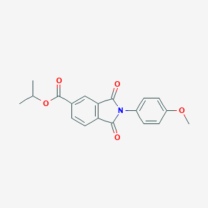 molecular formula C19H17NO5 B342343 Isopropyl 2-(4-methoxyphenyl)-1,3-dioxoisoindoline-5-carboxylate 