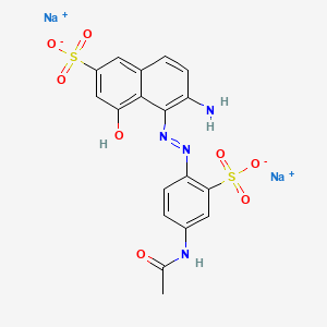 molecular formula C18H23N6O8S2+ B3423434 diazanium;5-[(4-acetamido-2-sulfophenyl)diazenyl]-6-amino-4-hydroxynaphthalene-2-sulfonate CAS No. 302912-22-7