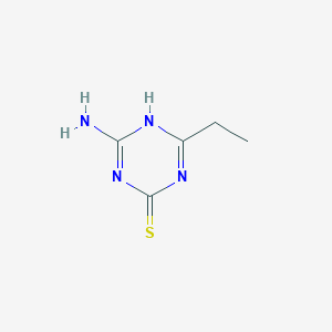 molecular formula C5H8N4S B3423464 6-Amino-4-ethyl-1,2-dihydro-1,3,5-triazine-2-thione CAS No. 30369-71-2