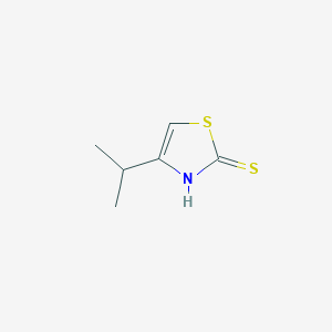 molecular formula C6H9NS2 B3423994 2(3H)-Thiazolethione, 4-(1-methylethyl)- CAS No. 33120-79-5