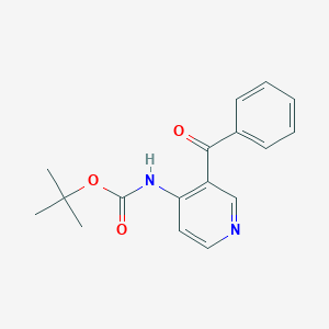 molecular formula C17H18N2O3 B342418 Tert-butyl 3-benzoyl-4-pyridinylcarbamate 