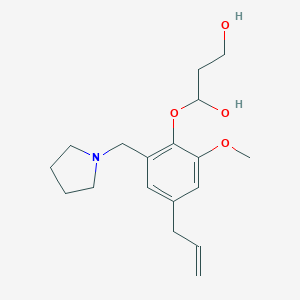 3-(4-Allyl-2-methoxy-6-(1-pyrrolidinylmethyl)phenoxy)-1,3-propanediol