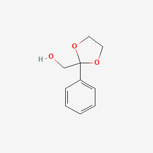 molecular formula C10H12O3 B3424256 1,3-Dioxolane-2-methanol, 2-phenyl- CAS No. 33868-51-8