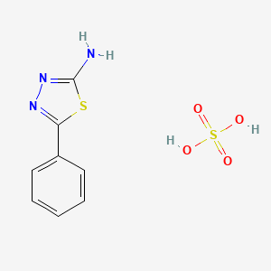 molecular formula C8H9N3O4S2 B3424305 2-Amino-5-phenyl-1,3,4-thiadiazole sulfate salt CAS No. 340169-03-1