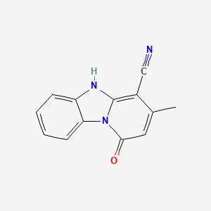 3-Methyl-1-oxo-1,5-dihydropyrido[1,2-a]benzimidazole-4-carbonitrile