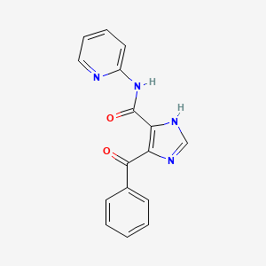 molecular formula C16H12N4O2 B3424562 4-benzoyl-N-(pyridin-2-yl)-1H-imidazole-5-carboxamide CAS No. 355814-08-3