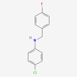 molecular formula C13H11ClFN B3424567 4-Chloro-N-(4-fluorobenzyl)aniline CAS No. 356531-46-9