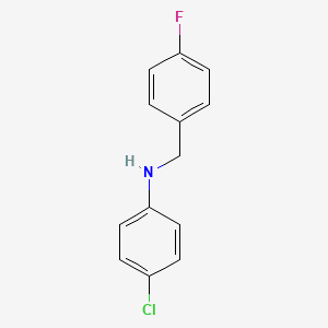 4-chloro-N-[(4-fluorophenyl)methyl]aniline