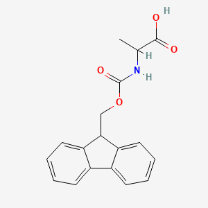 molecular formula C18H17NO4 B3424585 2-((((9H-Fluoren-9-yl)methoxy)carbonyl)amino)propanoic acid CAS No. 35661-38-2