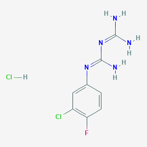 molecular formula C8H10Cl2FN5 B3424594 1-(3-Chloro-4-fluorophenyl)biguanide hydrochloride CAS No. 35754-28-0