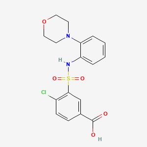 B3424982 4-Chloro-3-{[2-(morpholin-4-yl)phenyl]sulfamoyl}benzoic acid CAS No. 380349-02-0