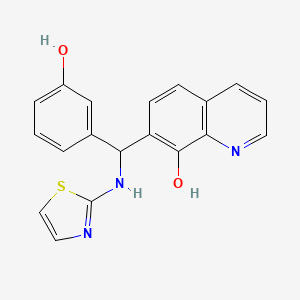 B3425002 7-[(3-Hydroxyphenyl)-(1,3-thiazol-2-ylamino)methyl]quinolin-8-ol CAS No. 380458-18-4