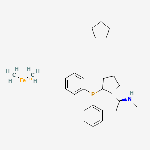 molecular formula C27H42FeNP B3425292 (S)-(+)-N-Methyl-1-[(R)-2-(diphenylphosphino)ferrocenyl]ethylamine CAS No. 406681-25-2