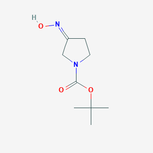 molecular formula C9H16N2O3 B034253 tert-butyl (Z)-3-(hydroxyimino)pyrrolidine-1-carboxylate CAS No. 109384-17-0