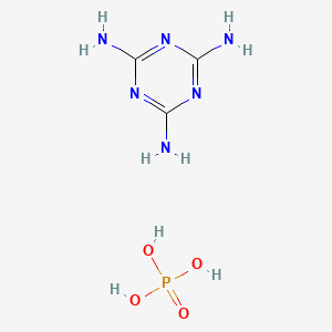 molecular formula C3H9N6O4P B3425423 1,3,5-Triazine-2,4,6-triamine, phosphate CAS No. 56974-60-8